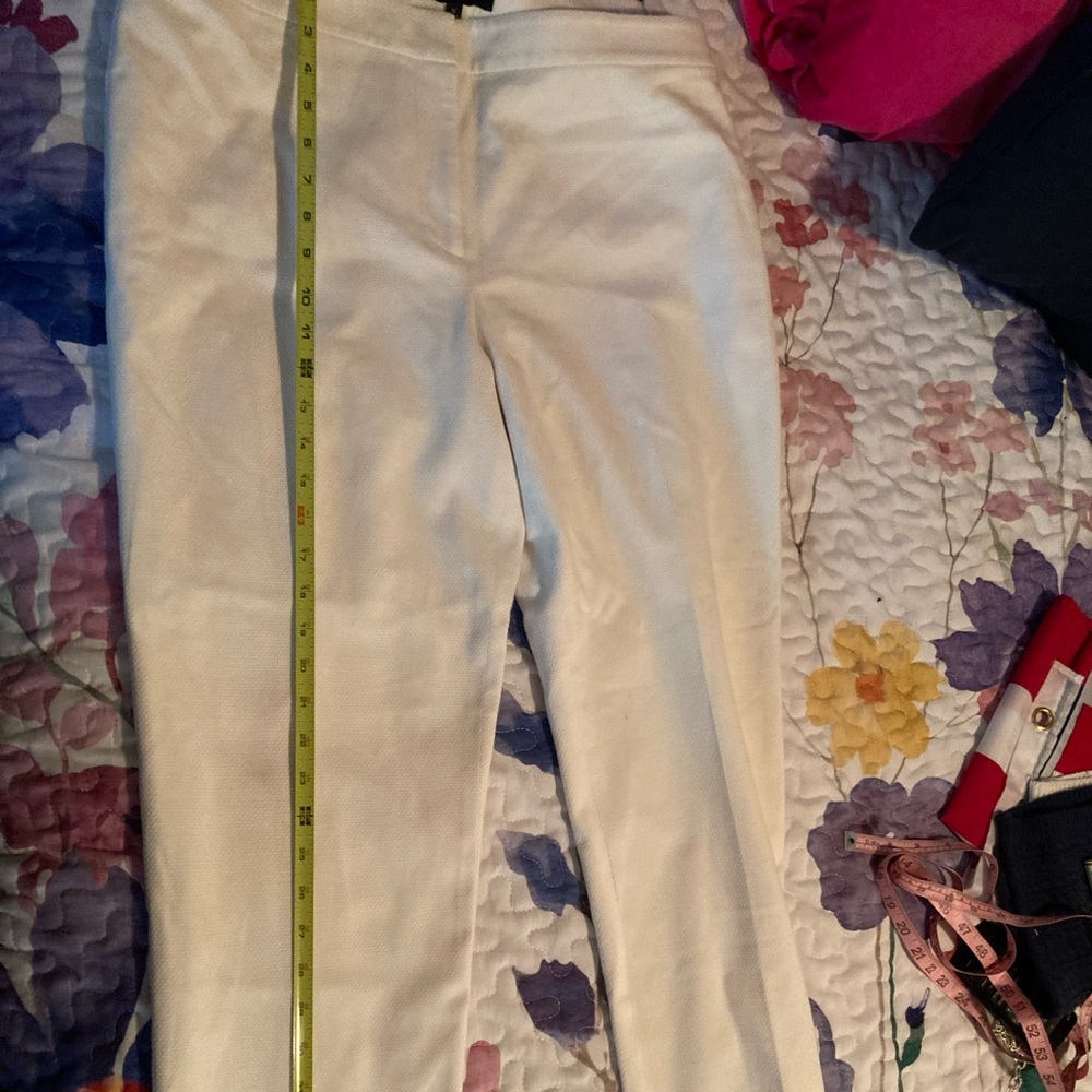 Talbots White Textured Pants - Picture 9 of 10